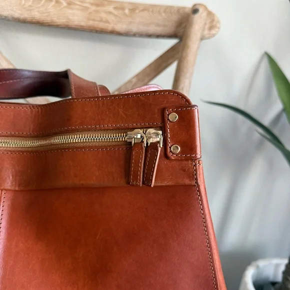 Sezane Sam leather tote bag - Picture 7 of 13